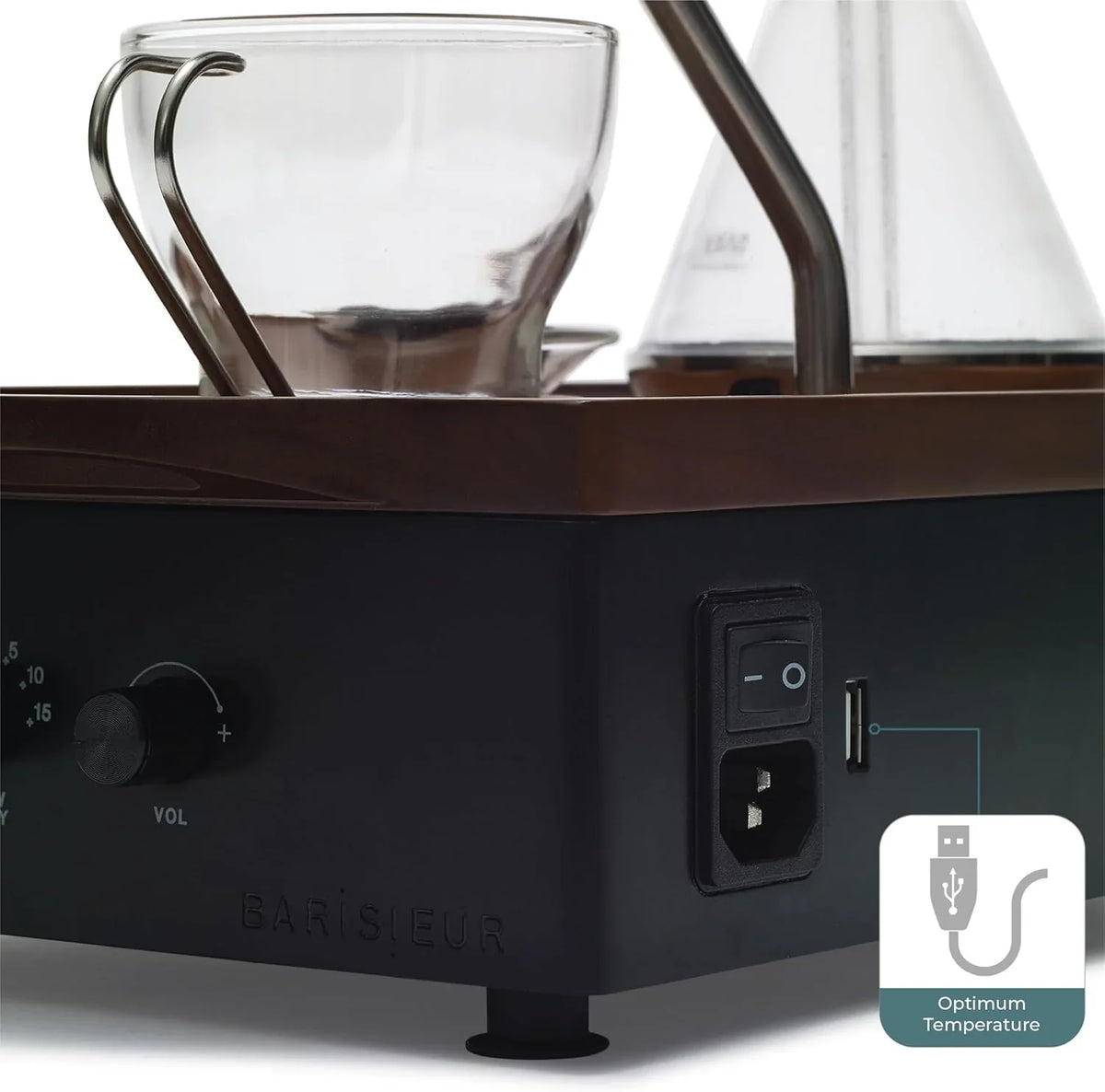 Coffee Alarm Clock Coffee Maker- Black Walnut
