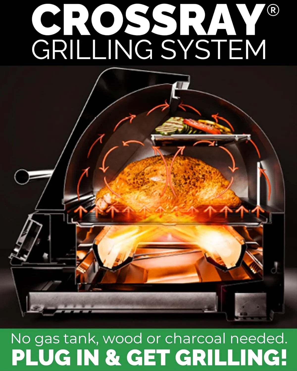Electric Barbecue Grill | Compact design, quick preheating, digital temperature control | High-power infrared outdoor barbecue and grilling function