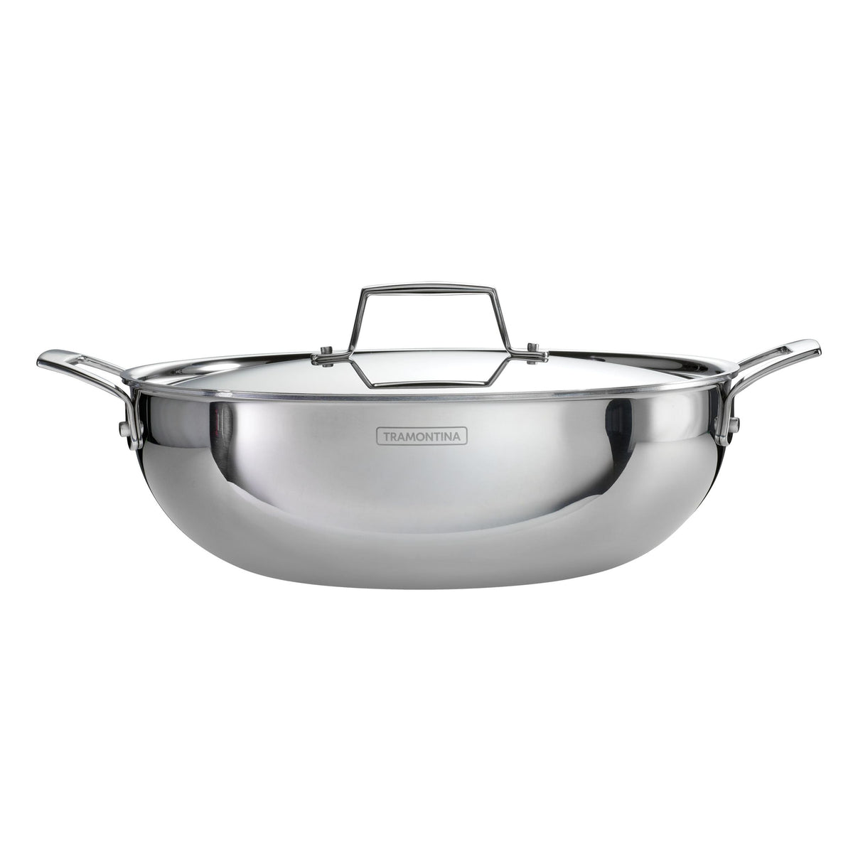 6 Qt Tri-Ply Clad Stainless Steel Covered Kadai