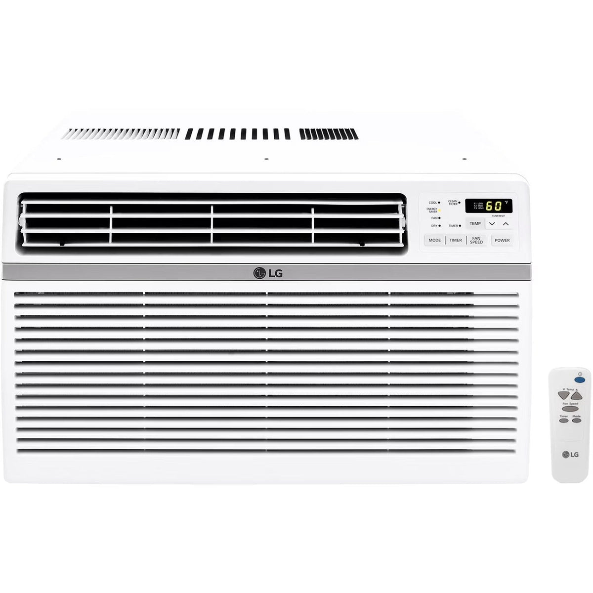 LG 8,000 BTU 340 Sq ft Window Air Conditioner with Remote Control, White, LW8016ER
