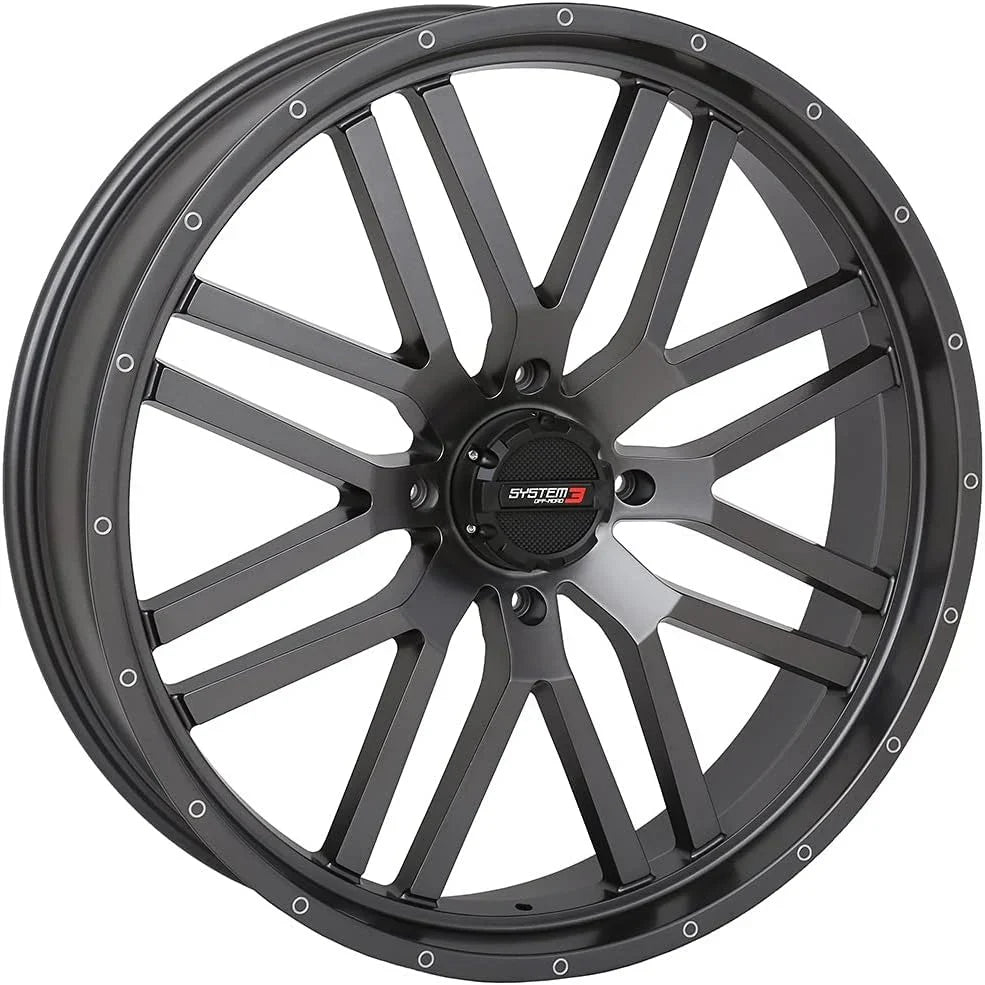 System 3 ST-3 Gunmetal UTV Wheels 22" RZR 1000 XP/Ranger XP 900/1000