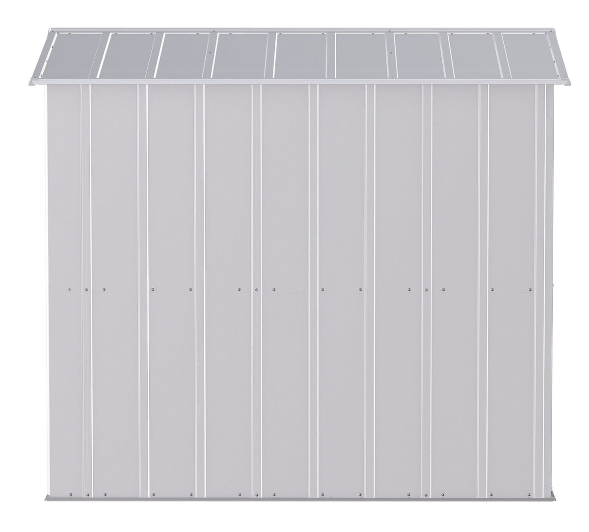 Classic Galvanized Steel Storage Shed, Flute Grey, 6-ft x 7-ft