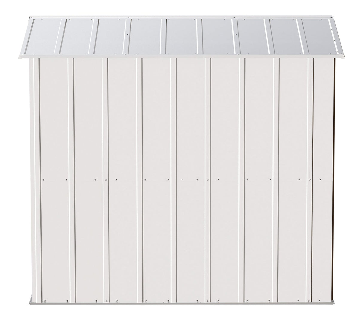 Classic Galvanized Steel Storage Shed, Flute Grey, 6-ft x 7-ft