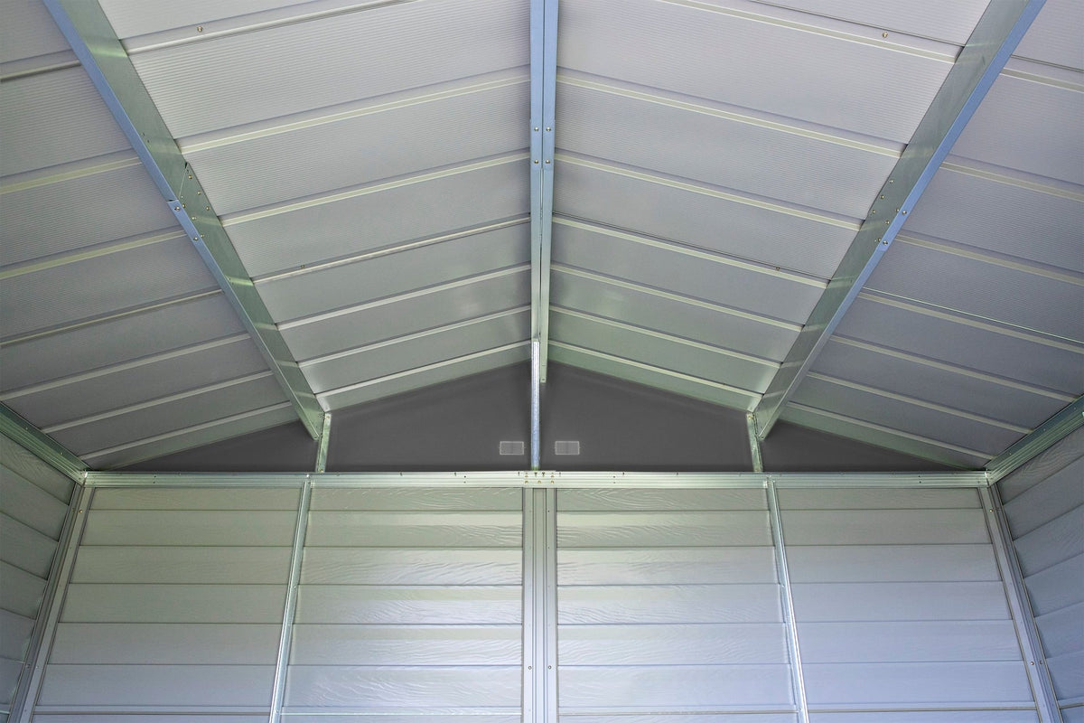 Select Galvanized Steel Storage Shed, Charcoal, 10-ft x 8-ft