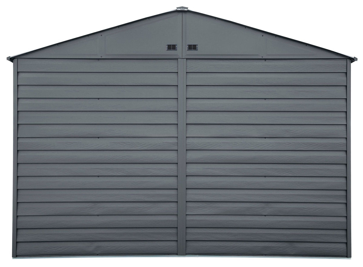 Select Galvanized Steel Storage Shed, Charcoal, 10-ft x 8-ft
