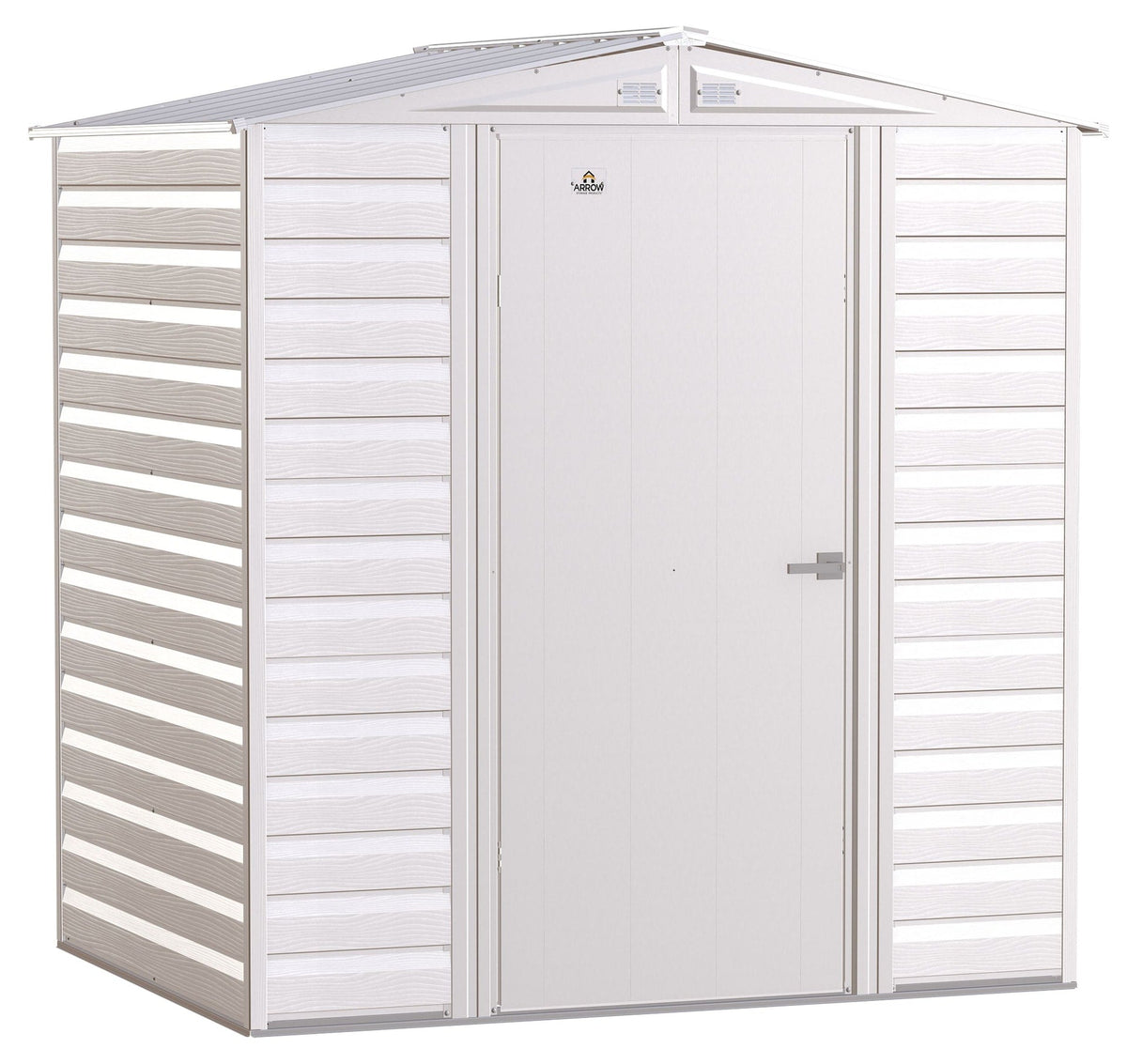Select Galvanized Steel Storage Shed, Flute Grey, 6-ft x 5-ft