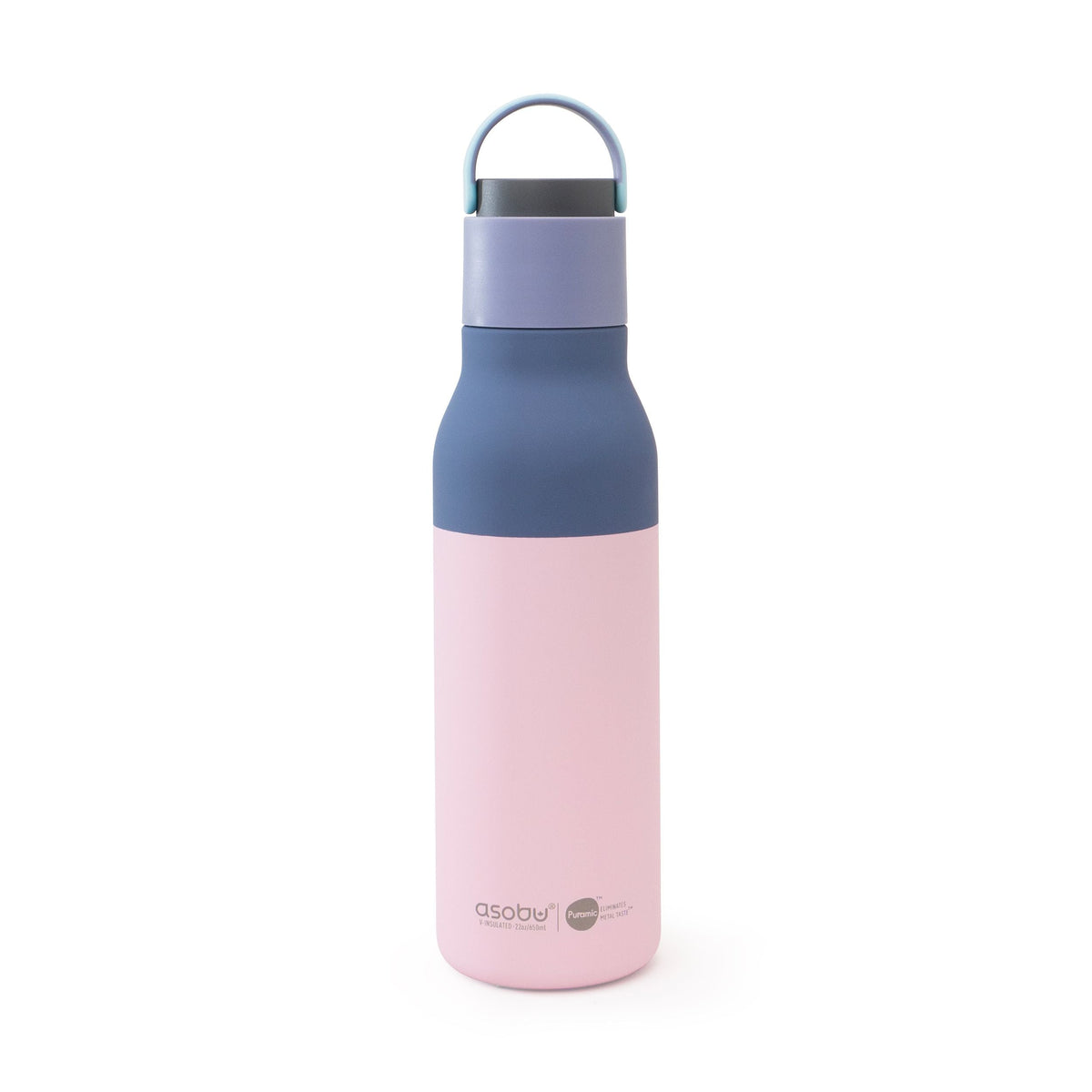 Metro Ceramic Water Bottle, 22-oz, Pastel Pink