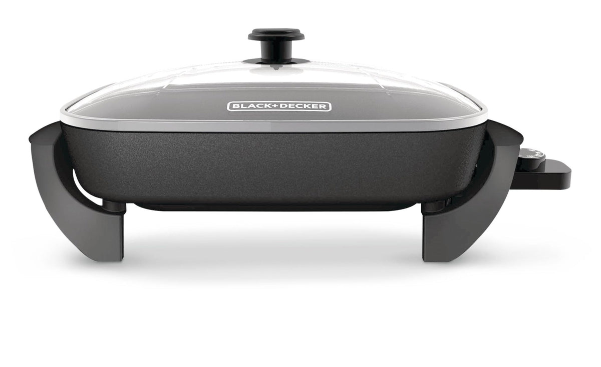 Family-Sized Non-Stick Electric Skillet, Black, 12x15-in