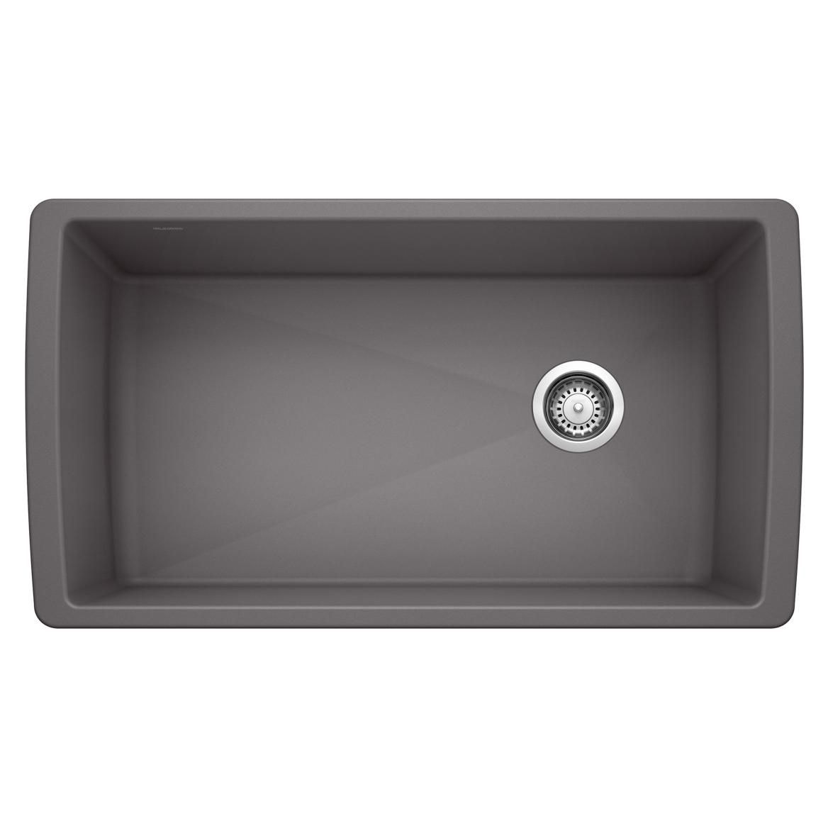 Diamond 33-in Super Single Undermount Kitchen Sink, Cinder