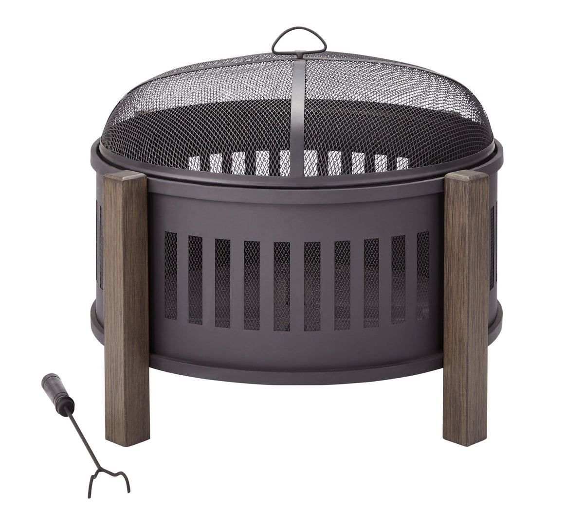 Campobello Round Wood Burning Outdoor Fire Bowl/Fire Pit, 31 x 24-in