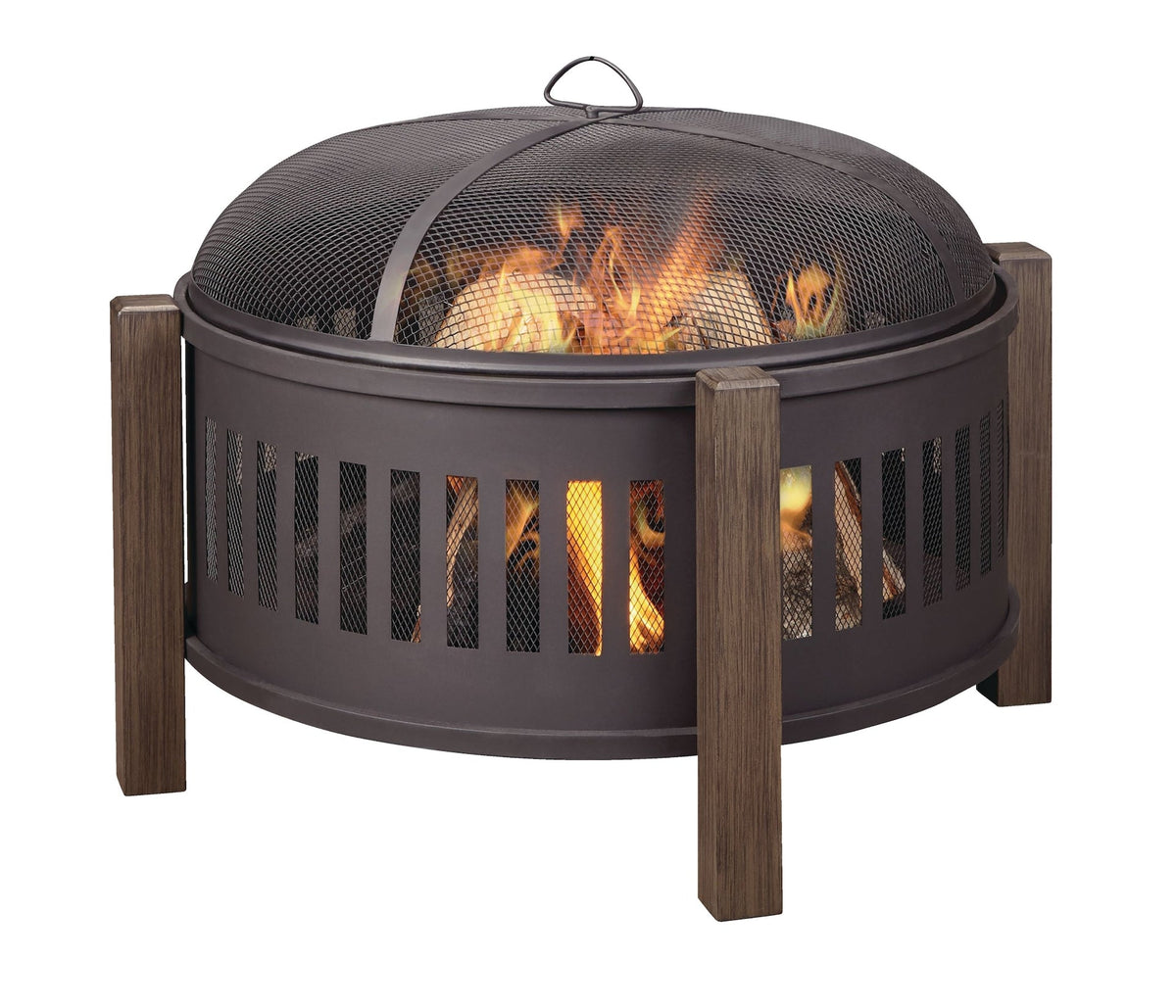 Campobello Round Wood Burning Outdoor Fire Bowl/Fire Pit, 31 x 24-in