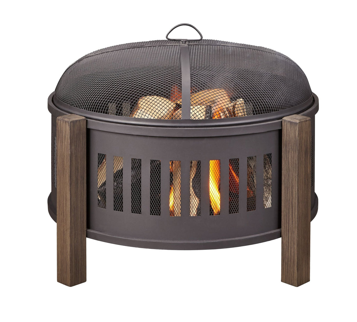 Campobello Round Wood Burning Outdoor Fire Bowl/Fire Pit, 31 x 24-in