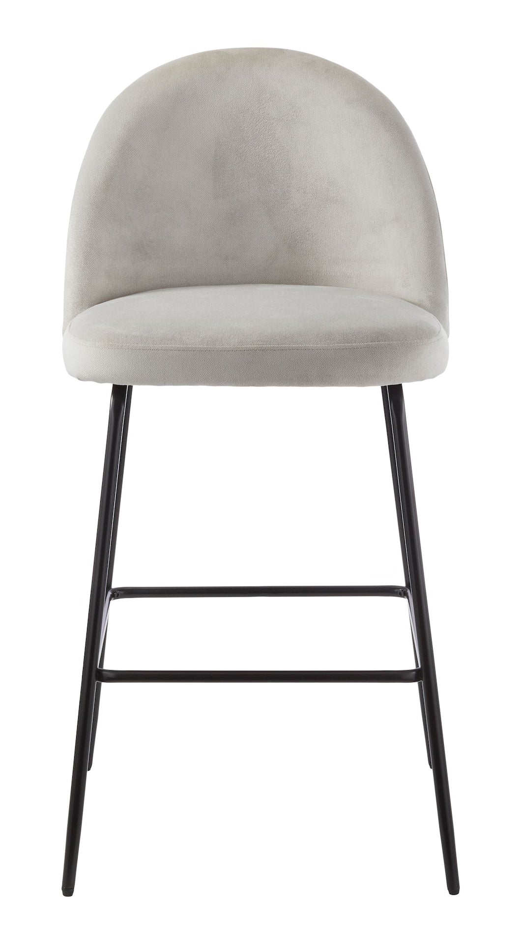 Koen Bar Elegant Counter Stool with Footrest, Grey