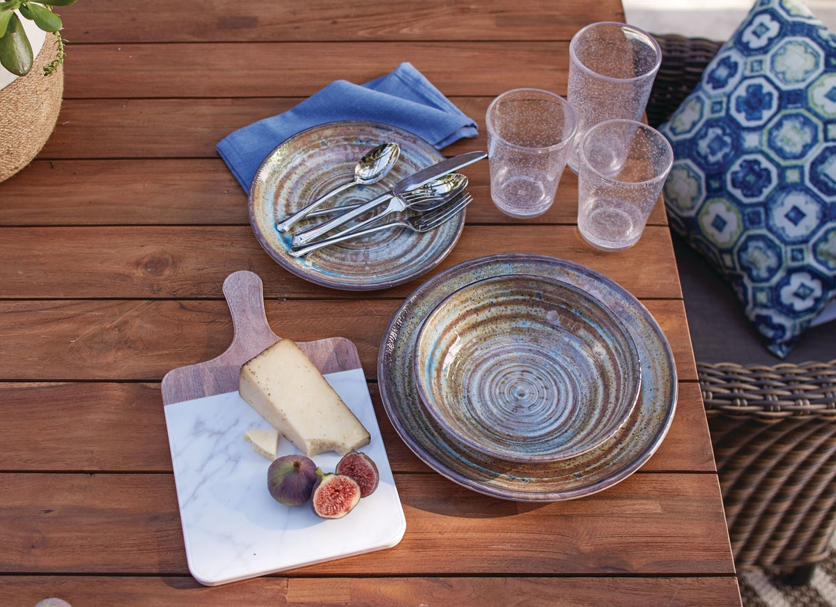 Seashore Outdoor Hand Painted Dinner Plates, 1-pc