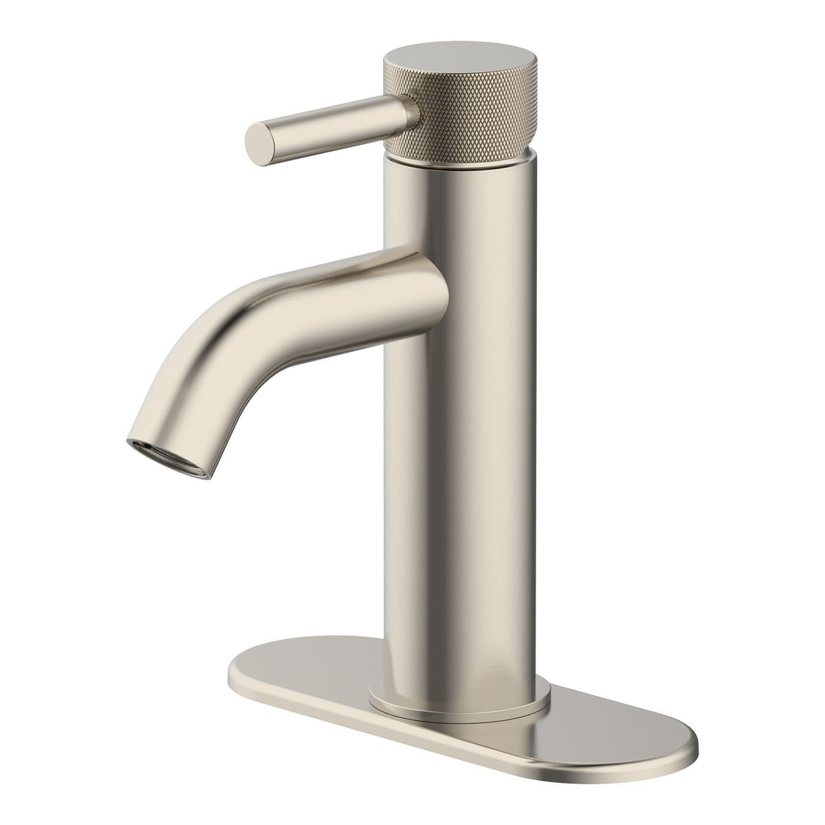 Crete 1-Handle Lavatory Faucet with Knurled Accents
