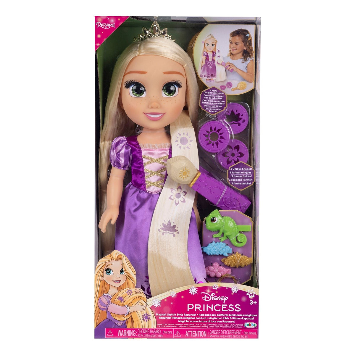 Princess Magical Light Up and Style Rapunzel Doll