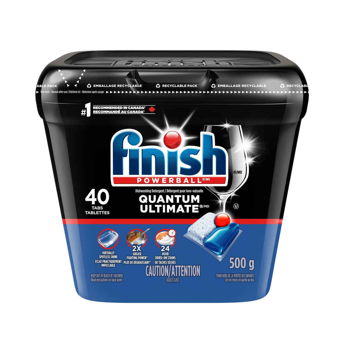 Quantum Ultimate Dishwasher Detergent Tabs, Fresh Scent, 40-pk