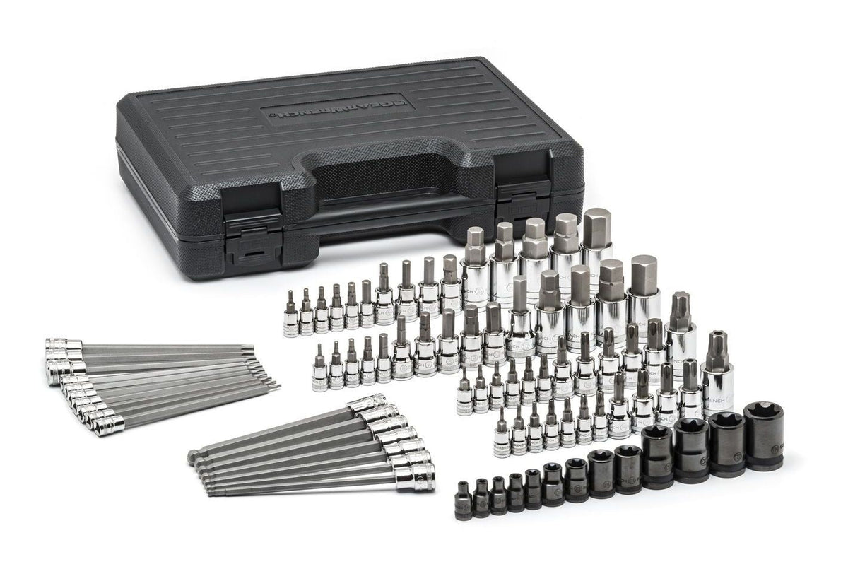 Bit Socket Set, 84-pc, SAE/Metric