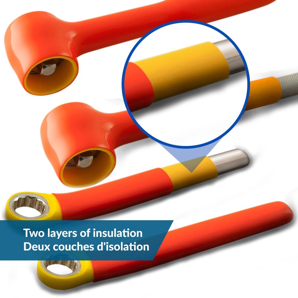 1/2-in Drive Socket Extension, 1000V Insulated, 15-in