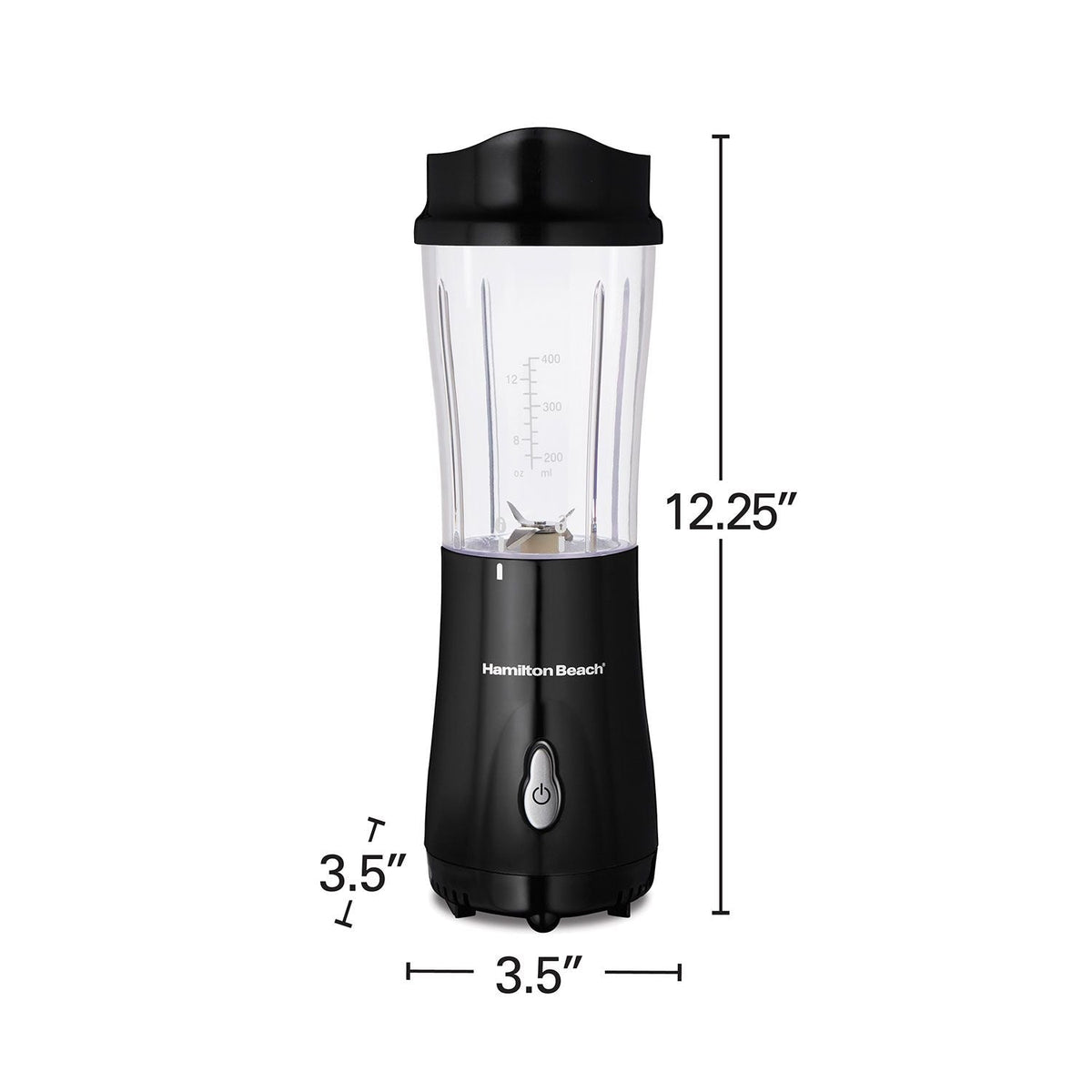 Personal Creations Single-Serve Blender with Travel Jar, Black, 414mL