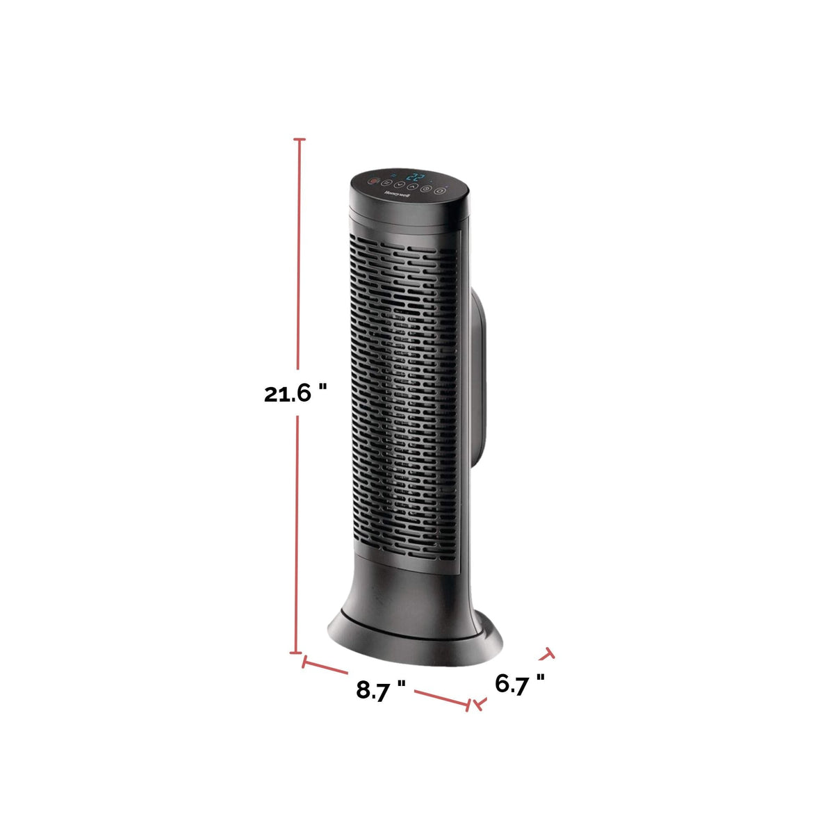 HCE352C Digital Tower Ceramic Space Heater withThermostat, 1500W, Black