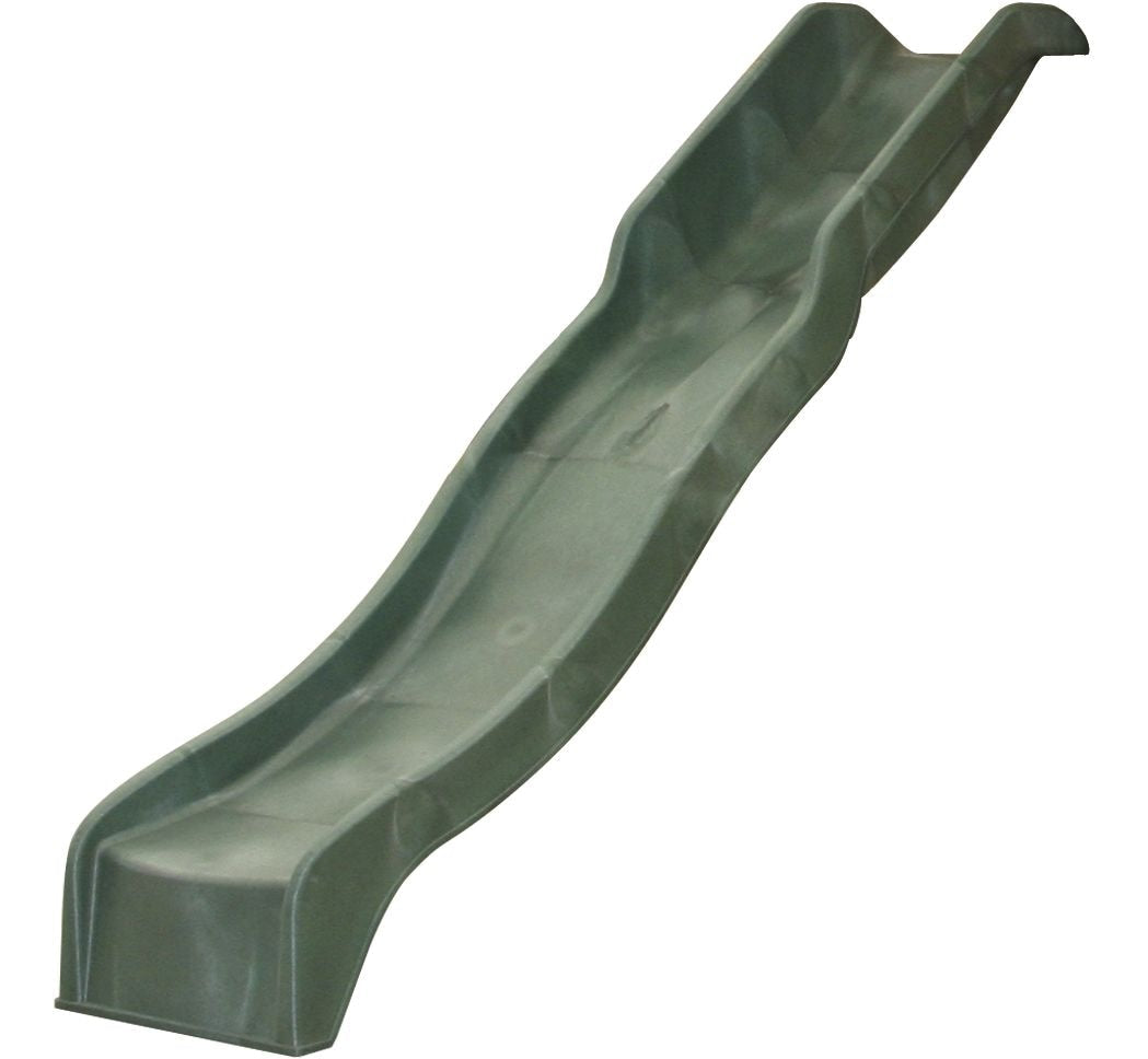 Outdoor Plastic Wave Slide, Green, Ages 3 -10