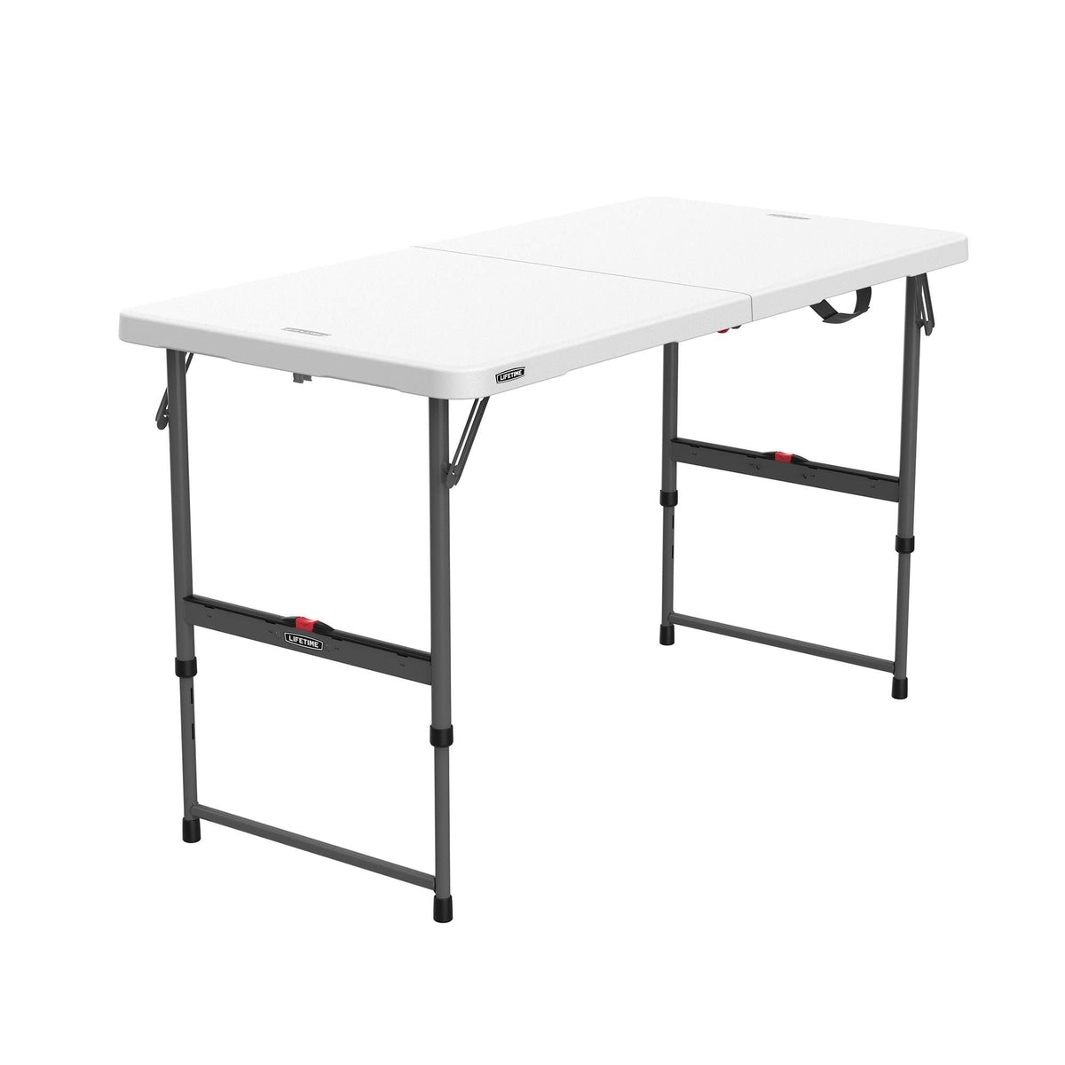 Adjustable Height Folding Table, Indoor/Outdoor, 4-ft
