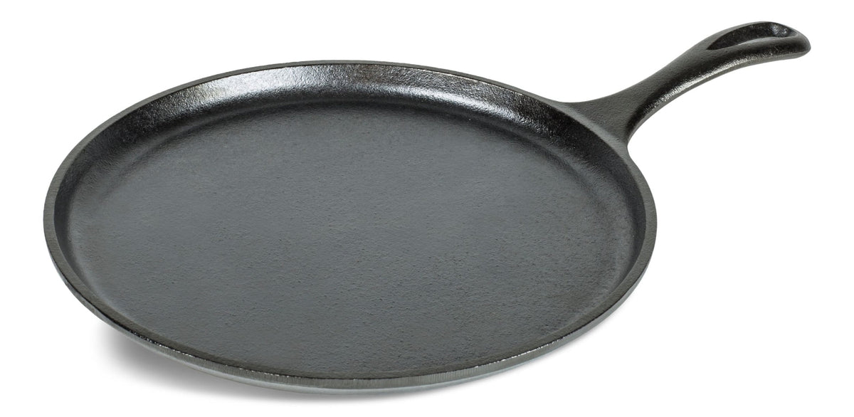 Seasoned Cast-Iron Griddle with Raised Edges, 10.5-in