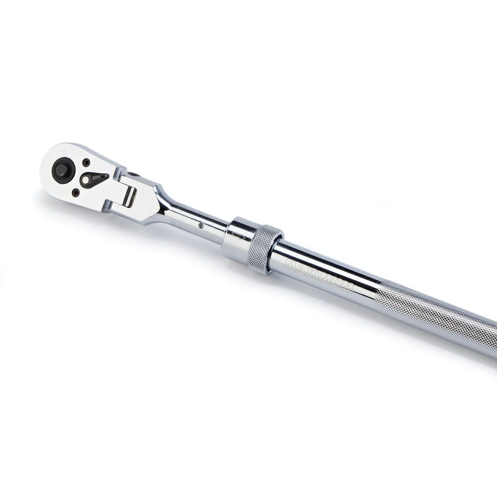 3/8-in Drive Flex Head Extendable Ratchet, CRV, Nickel-Chrome Plating, 10-in-15-in