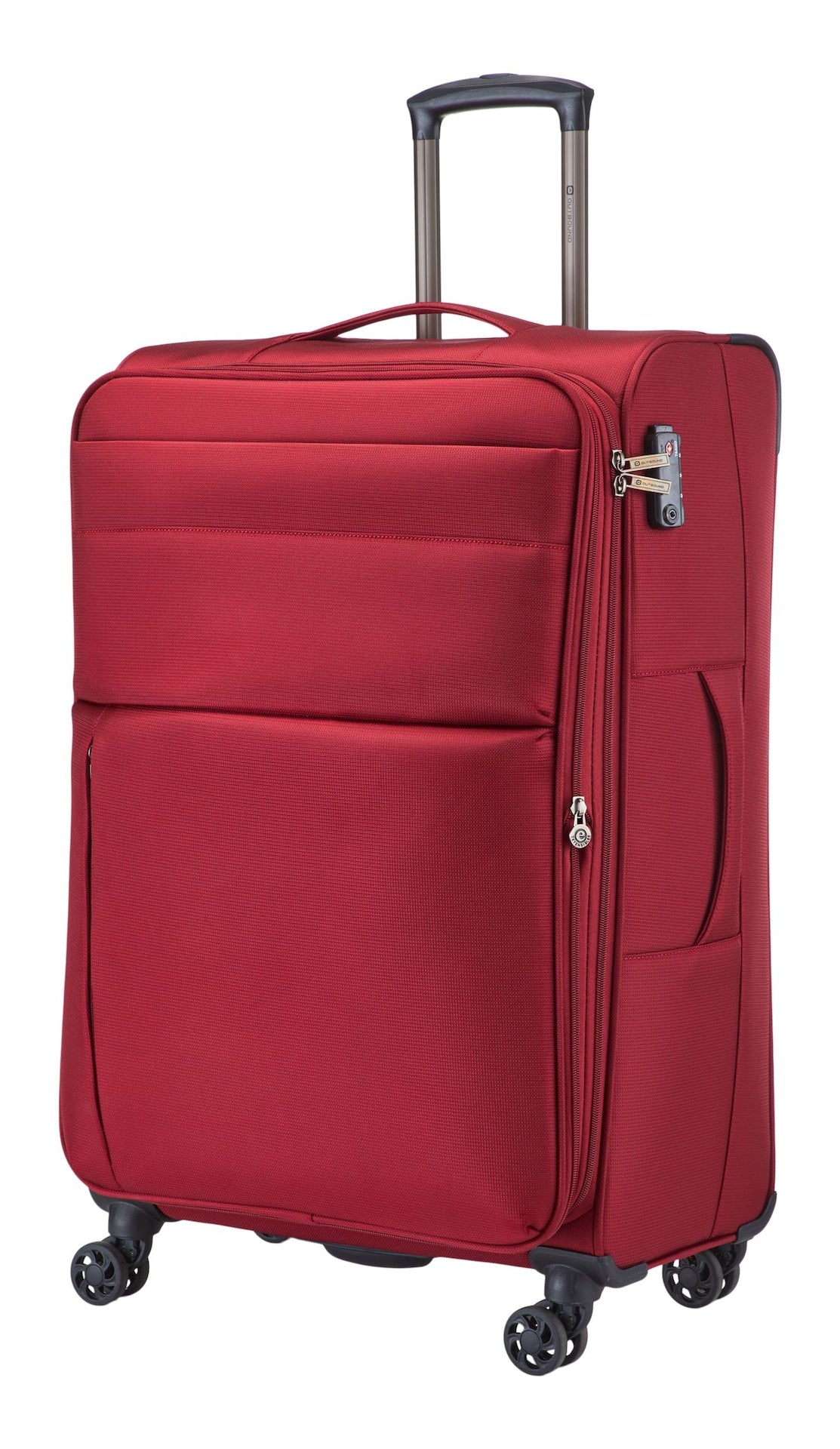 Softside Large Luggage, Wheeled, Red