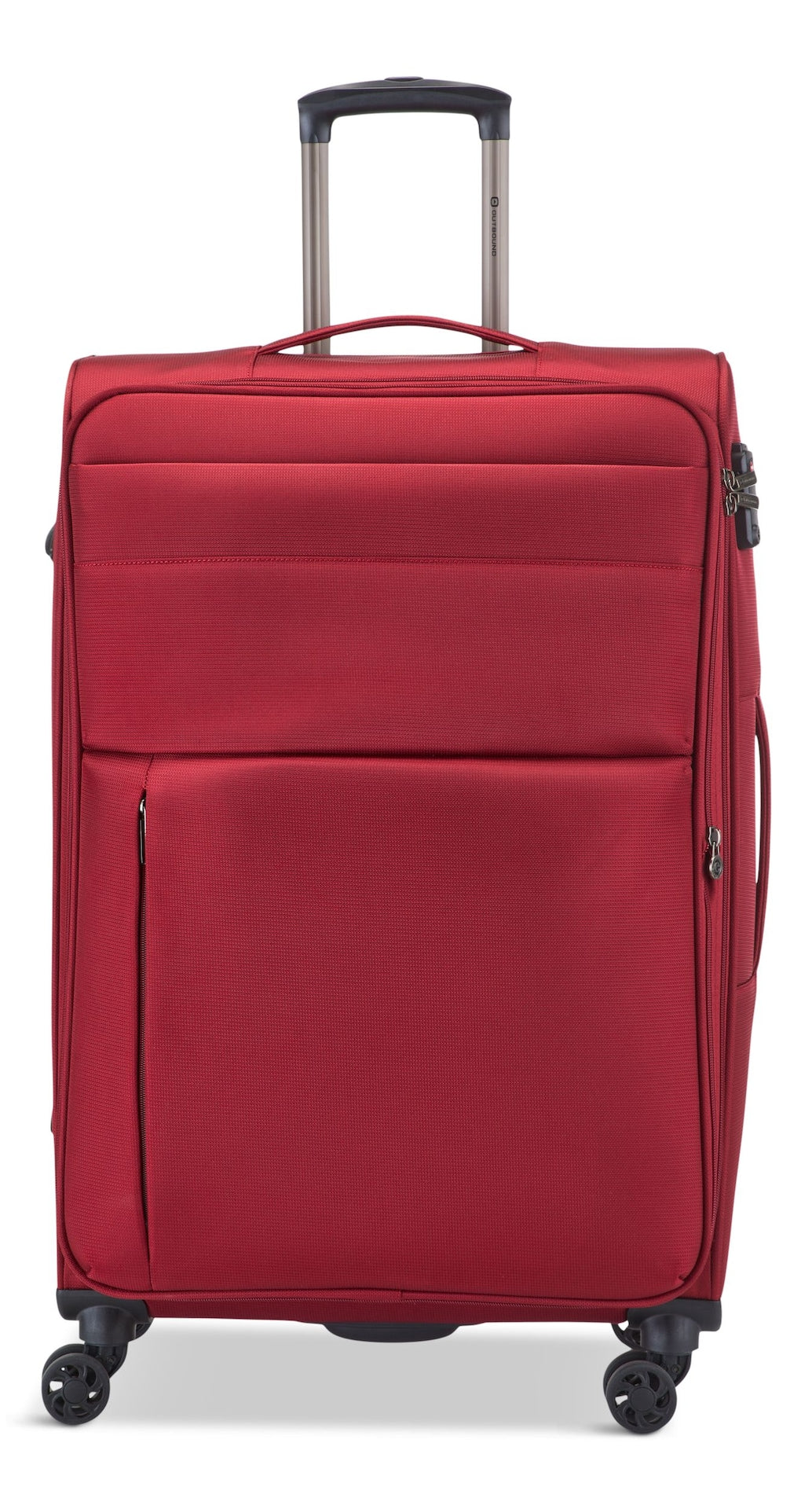 Softside Large Luggage, Wheeled, Red