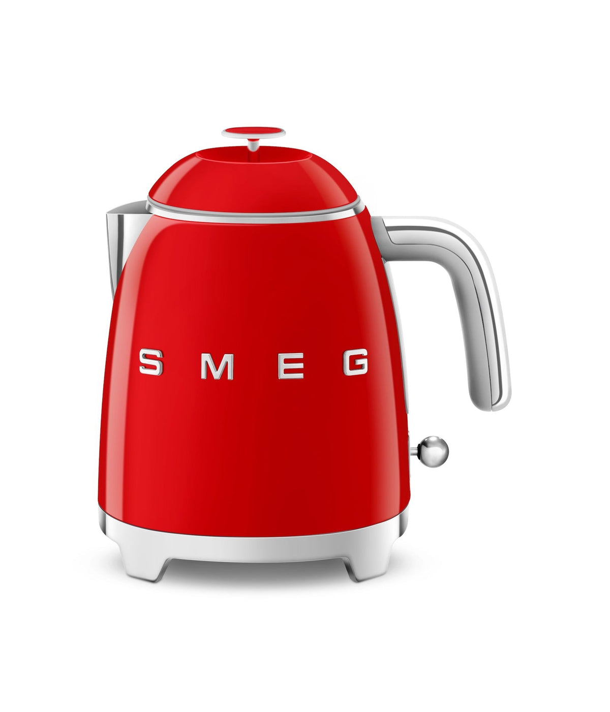 50's 1400W Retro Style Electric Mini Countertop Kettle with Cordless Base, Red, 0.8-L