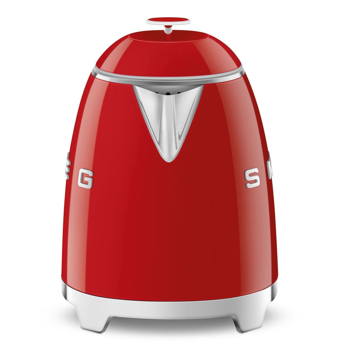 50's 1400W Retro Style Electric Mini Countertop Kettle with Cordless Base, Red, 0.8-L