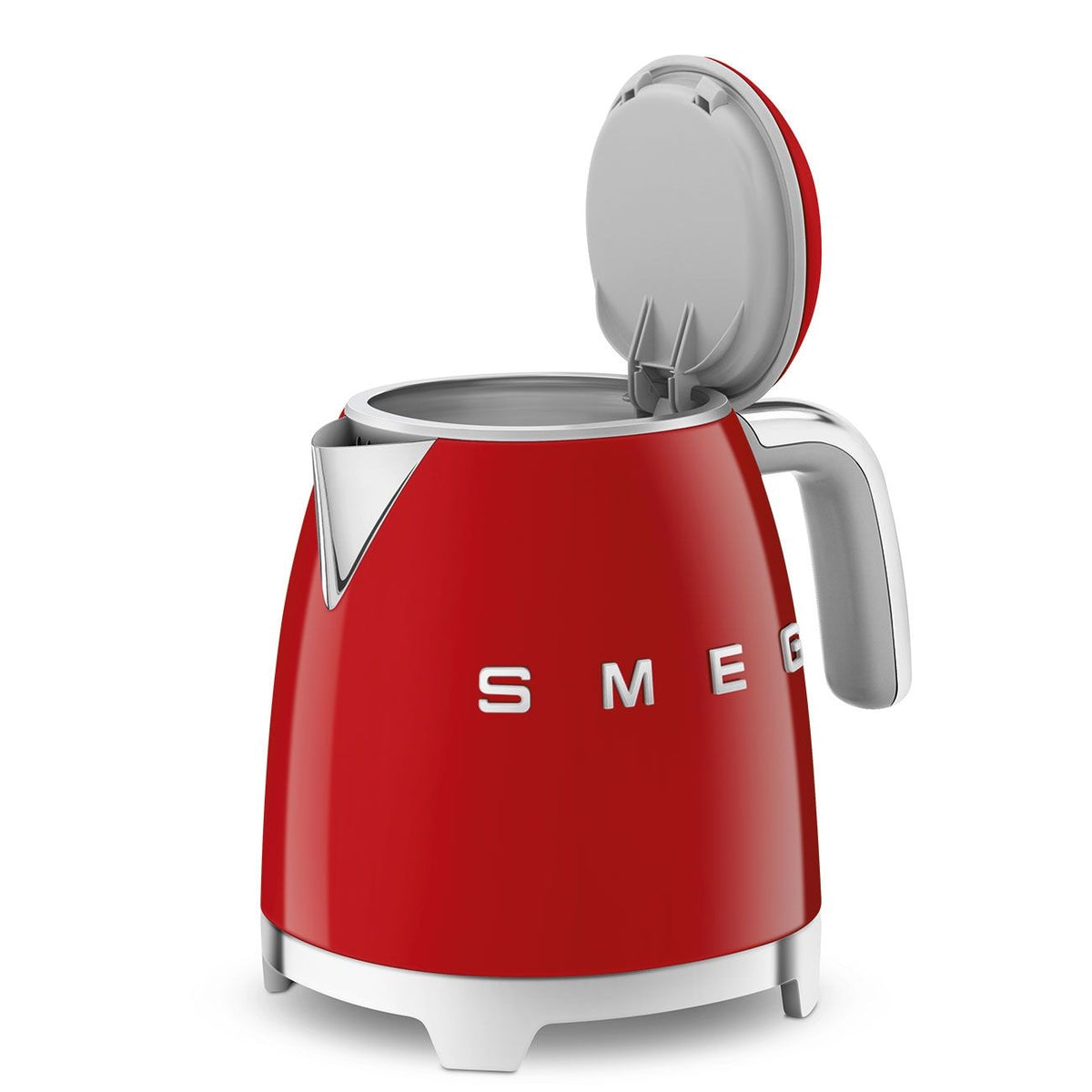 50's 1400W Retro Style Electric Mini Countertop Kettle with Cordless Base, Red, 0.8-L
