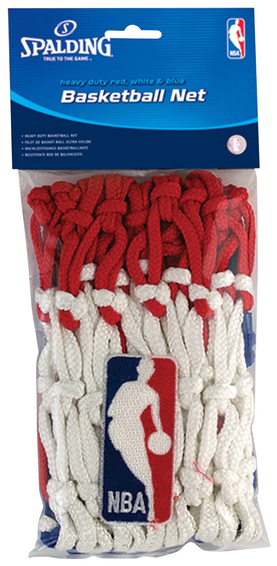 Heavy Duty Indoor/Outdoor Standard Replacement Basketball Net, Red/White/Blue