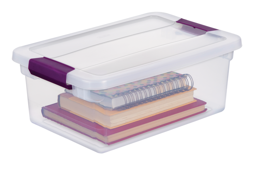 ClearView Storage Box with Latched Lid, 14-L