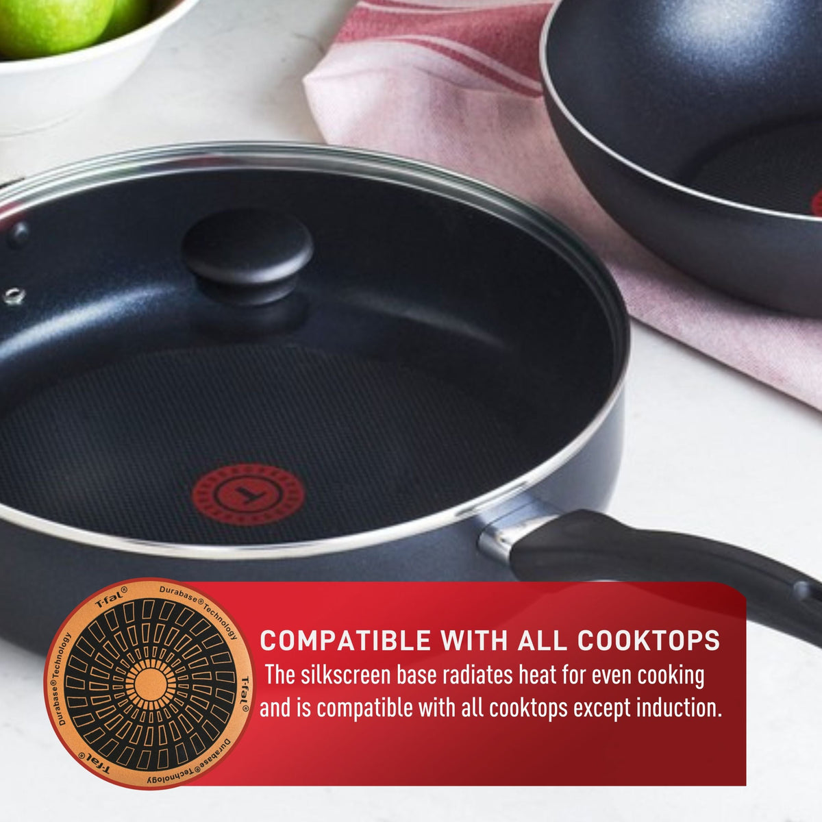 Viva Non-Stick Cookware Set, Black, 9-pc