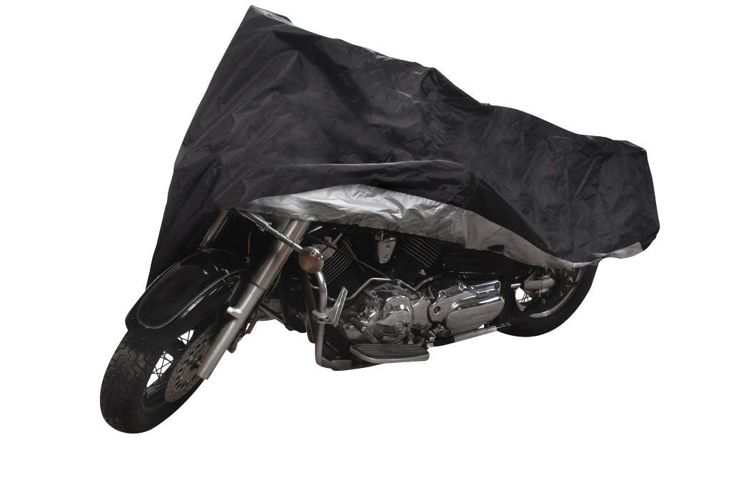 Premium Polyester Motorcycle Cover, Black, Large