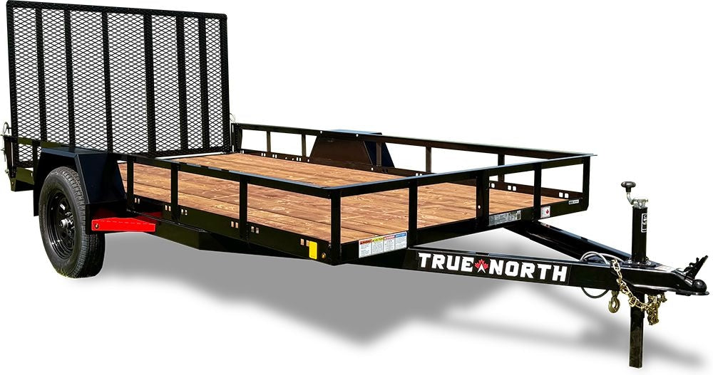 77-in x 12-ft Utility Trailer With Gate, Black