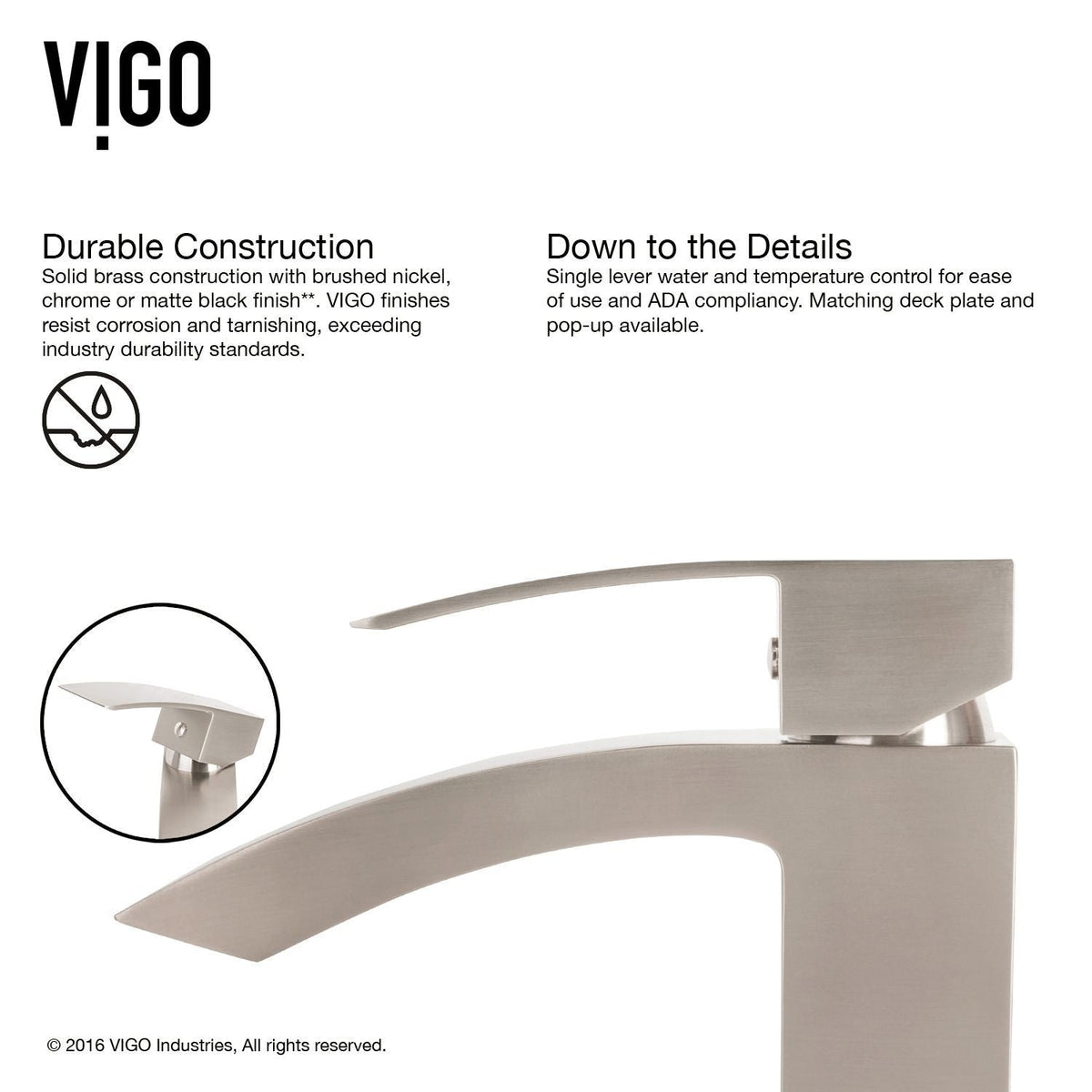 Duris Vessel Single Handle Vessel Sink Bathroom Faucet with Deck Plate, Brushed Nickel