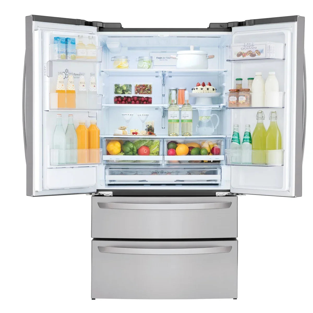36 in. 31 cu ft. Stainless Steel French Door Refrigerator with Ice Maker