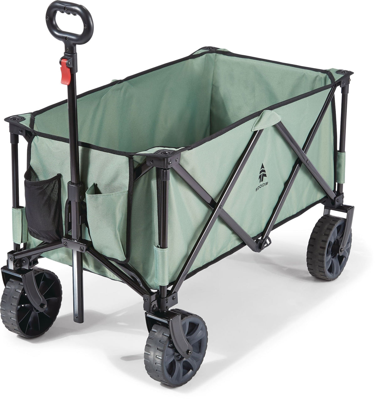 Outdoor Collapsible Folding Utility Adventure Hauler Wagon with Carry Bag, 225-lb Capacity, Sea Foam