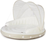 Canopy Island Inflatable Pool Float: Comfortable Lounge Surface – Built-in Cup Holders – Detachable Sunshade – 440lb Max Weight Capacity – 78.5" x 59"