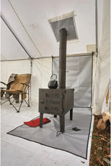 Guide Gear Large Outdoor Wood Burning Stove Portable with Chimney Pipe for Cooking, Camping, Tent, Hiking, Fishing, Backpacking