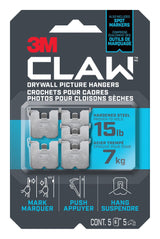 Claw DrywAll Picture Hanger, 15-lb Capacity, 5 Hangers per Pack