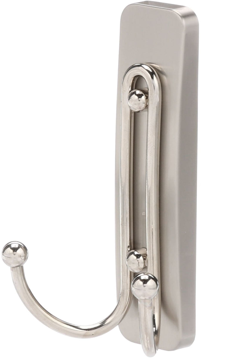 Command Large Bathroom Double Hook, Satin Nickel U4693