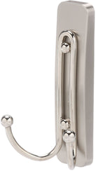 Large Bathroom Double Hook, Satin Nickel