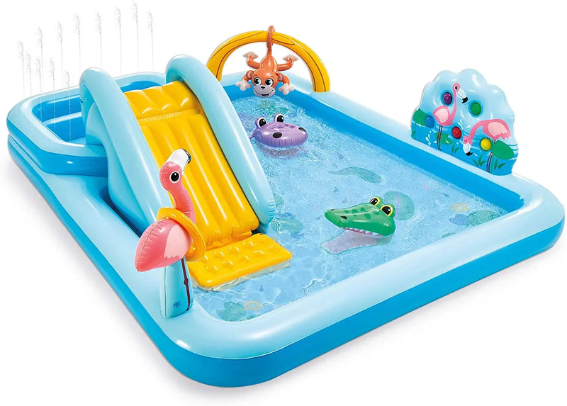 Inflatable Jungle Adventure Play Center – 96′′ x 78′′ x 28′′ – Kiddie Pool for Ages 2 and Up M1607