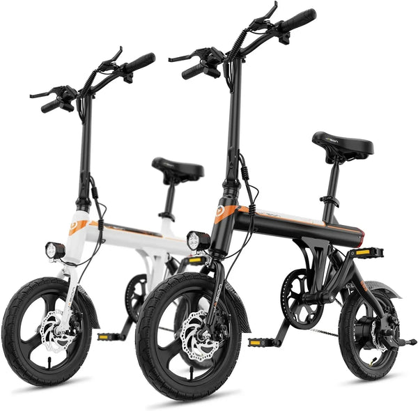 EB3 Electric Bike Adults 21mph, 500W Peak Motor, 270Wh Battery, Rear Suspension, 3 Levels Assist, 14" Folding Ebike for Adults and Teens, Complies to UL2849 M6788