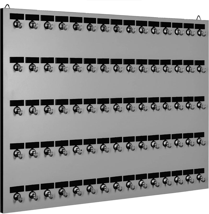Metal key rack, equipped with 75 metal hooks fixed by bolts K4715